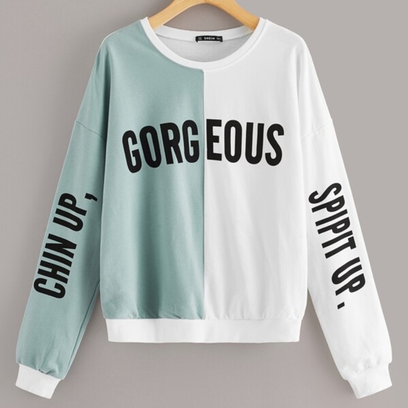 Tops - Gorgeous Color Block Print Sweatshirt